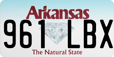 AR license plate 961LBX