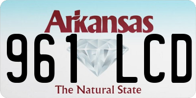 AR license plate 961LCD