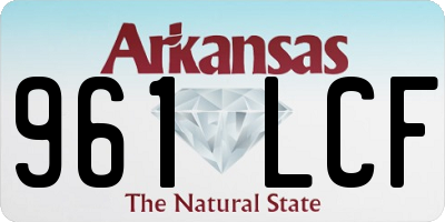 AR license plate 961LCF