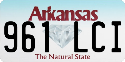 AR license plate 961LCI