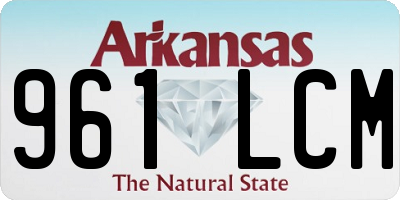 AR license plate 961LCM