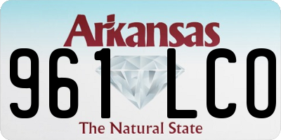AR license plate 961LCO