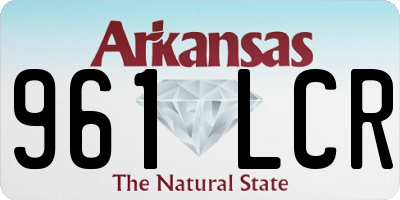 AR license plate 961LCR