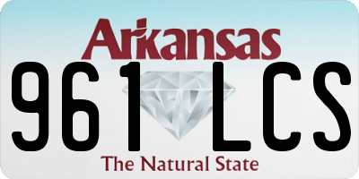 AR license plate 961LCS