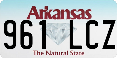 AR license plate 961LCZ