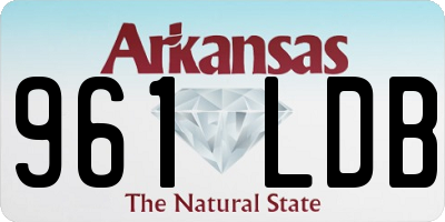 AR license plate 961LDB