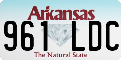 AR license plate 961LDC