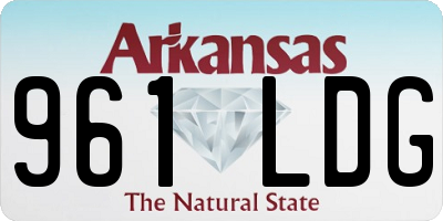AR license plate 961LDG
