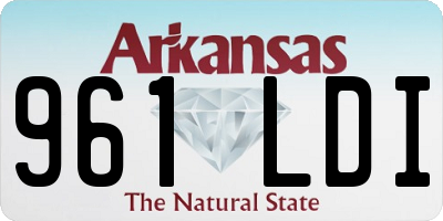 AR license plate 961LDI
