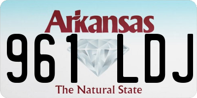 AR license plate 961LDJ