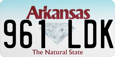 AR license plate 961LDK