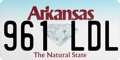 AR license plate 961LDL