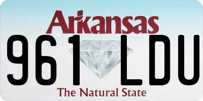 AR license plate 961LDU