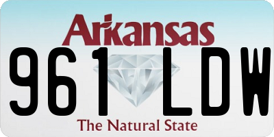 AR license plate 961LDW