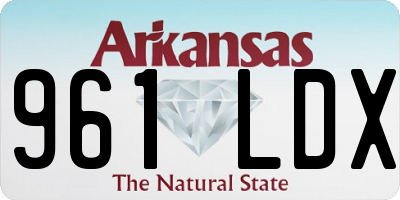 AR license plate 961LDX