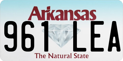 AR license plate 961LEA