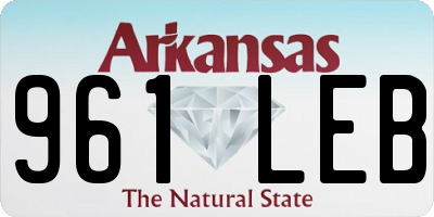 AR license plate 961LEB