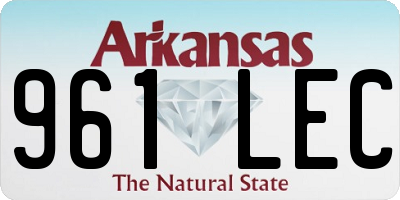 AR license plate 961LEC