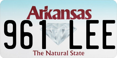 AR license plate 961LEE