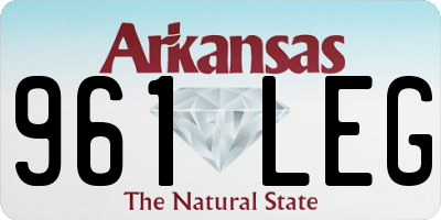 AR license plate 961LEG