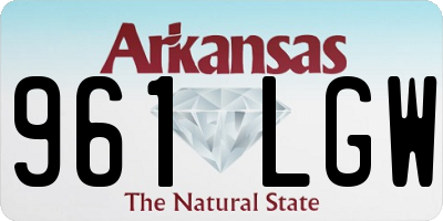 AR license plate 961LGW