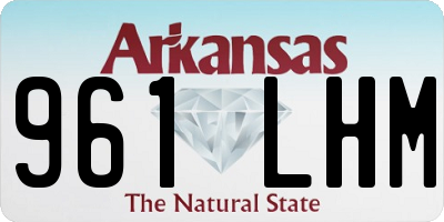 AR license plate 961LHM