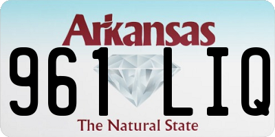 AR license plate 961LIQ