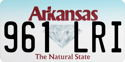 AR license plate 961LRI