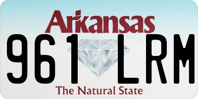 AR license plate 961LRM