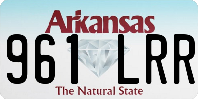 AR license plate 961LRR