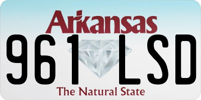 AR license plate 961LSD