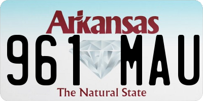 AR license plate 961MAU