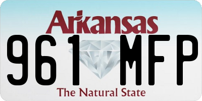 AR license plate 961MFP