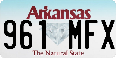 AR license plate 961MFX
