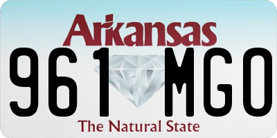 AR license plate 961MGO