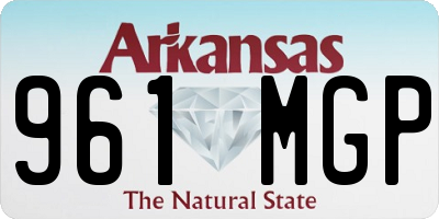 AR license plate 961MGP