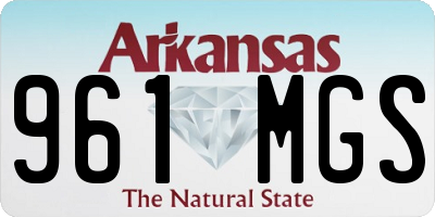 AR license plate 961MGS