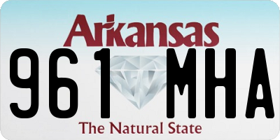AR license plate 961MHA