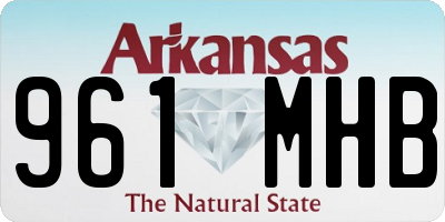 AR license plate 961MHB