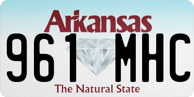 AR license plate 961MHC