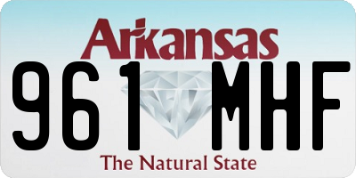 AR license plate 961MHF