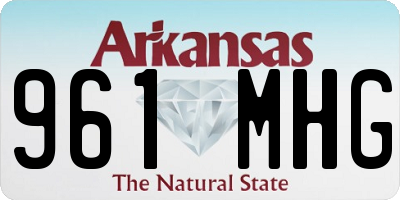 AR license plate 961MHG