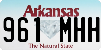 AR license plate 961MHH