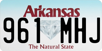 AR license plate 961MHJ