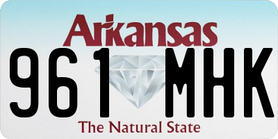 AR license plate 961MHK