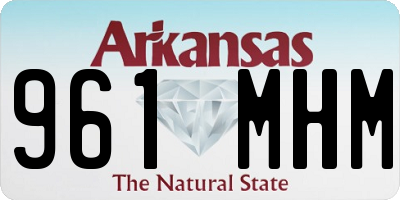 AR license plate 961MHM