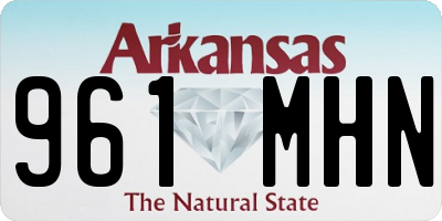 AR license plate 961MHN