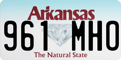 AR license plate 961MHO