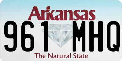 AR license plate 961MHQ