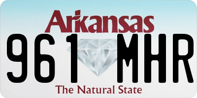 AR license plate 961MHR